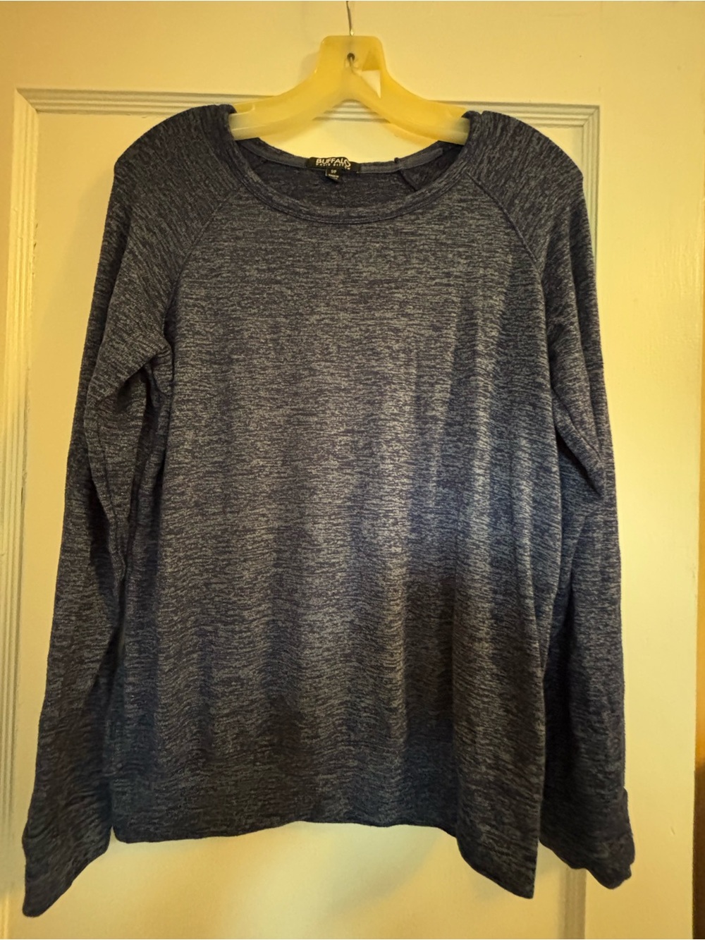 Buffalo David Bitton Blue Marled Long Sleeve Pullover Small